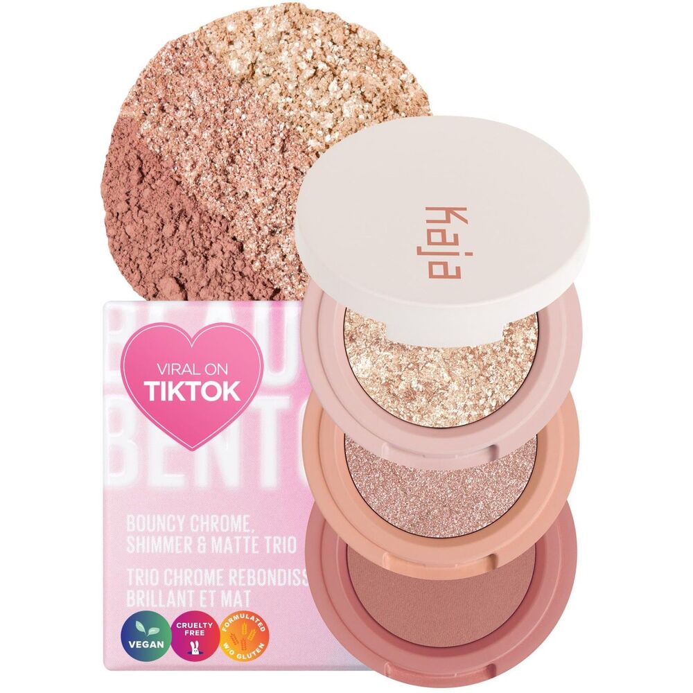 Kaja Beauty Bento Soft Matte Eyeshadow Trio - 16 Peach Madeline